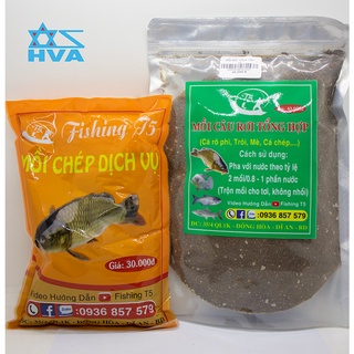 Combo Mồi câu cá chép dịch vụ siêu nhạy Fishing T5: chép dịch vụ+mồi rơi