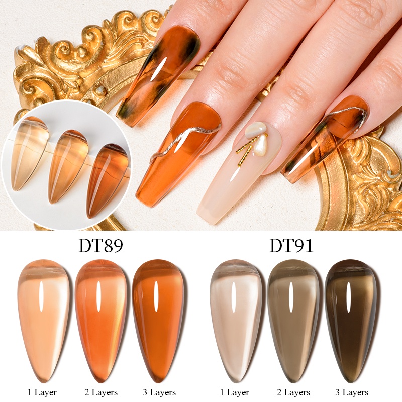 Sơn Móng Tay Gel MTSSII MEET ACROSS Hổ Phách Thạch Trong Suốt UV 7ml