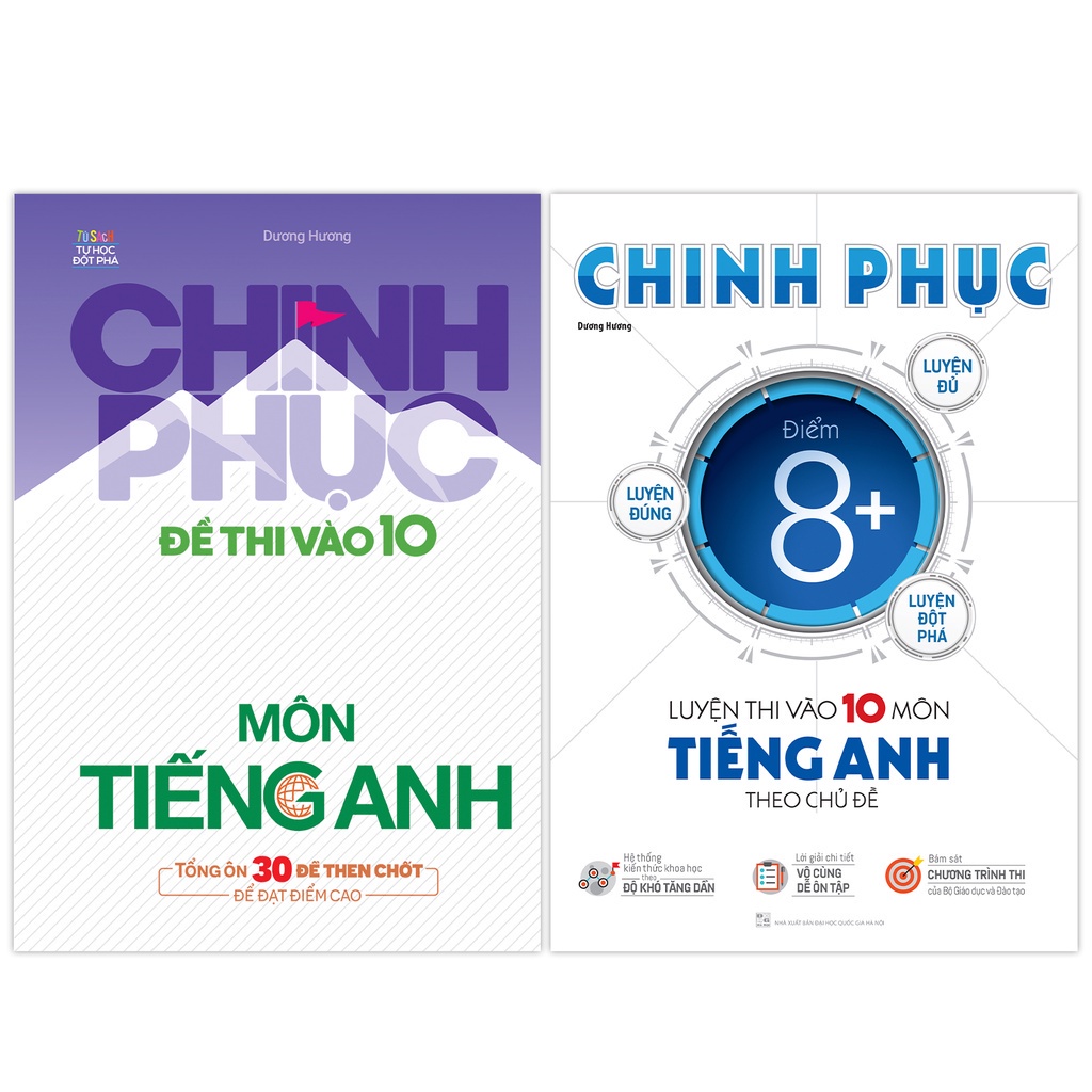 Sách Combo Chinh phục toàn diện môn Tiếng Anh kỳ thi vào 10