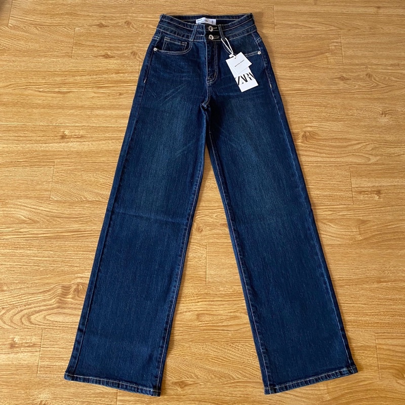 Quần jeans ống suông 2 nút