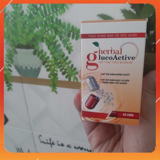 VIÊN UỐNG HERBAL GLUCOACTIVE - Thực Phẩm Hỗ Trợ Hạ Đường Huyết Ổn Định Sức Khỏe Toàn Diện - CHÍNH HÃNG HỘP 30 VIÊN