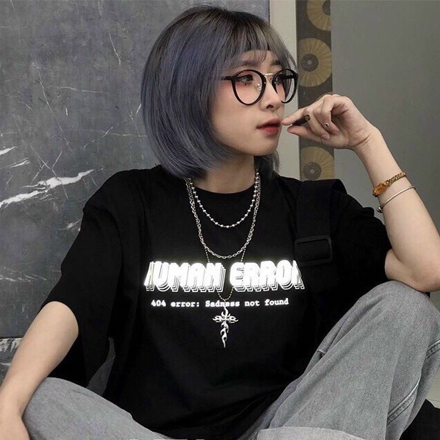 Áo phông UNISEX nam nữ form rộng tay lỡ in hình phản quang, mặc thoải mái, thoáng mát thương hiệu 2000s