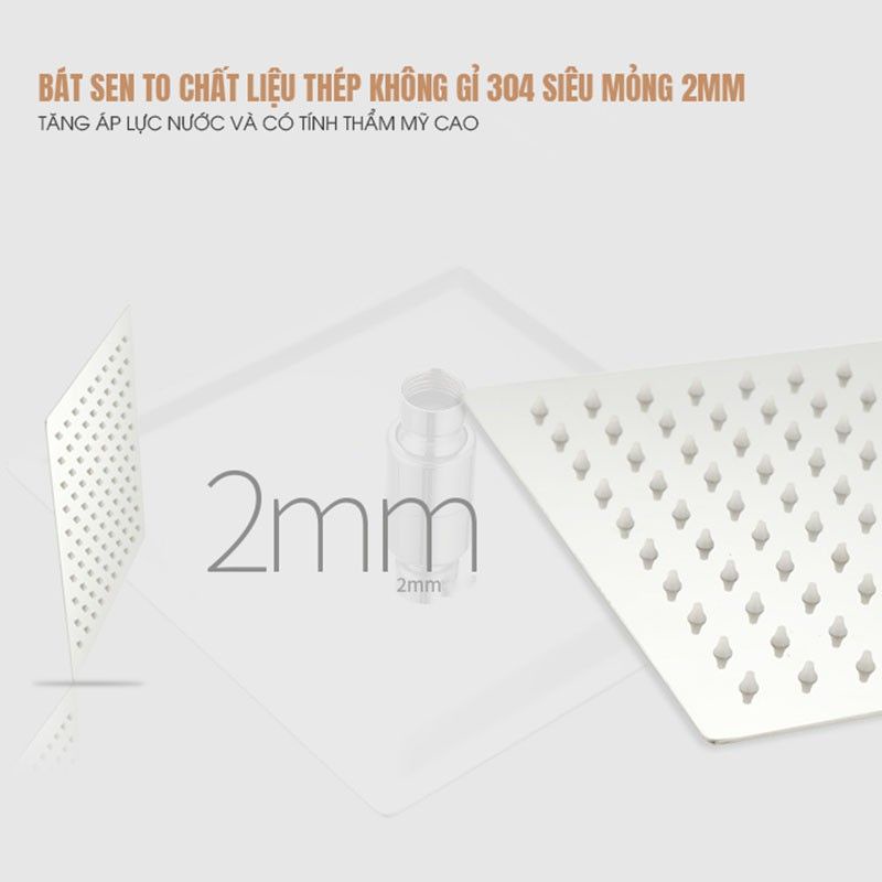 ✅GIÁ SỐC✅Bộ sen cây vuông đứng nóng lạnh inox 304