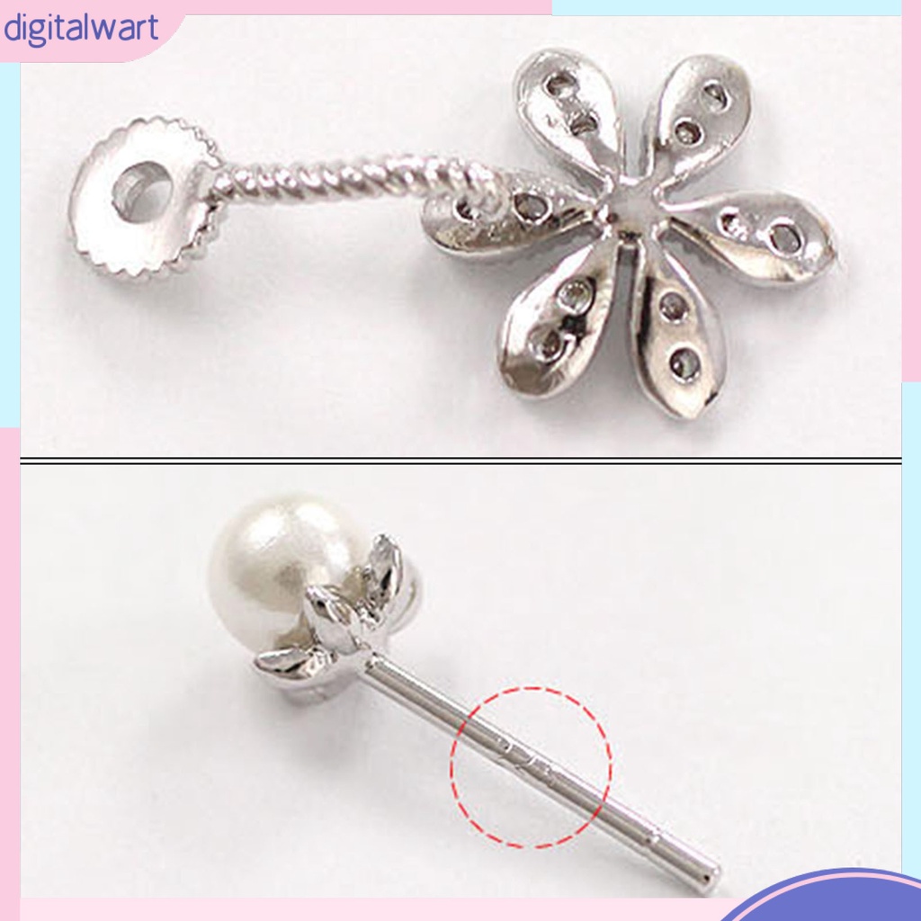 Khuyên tai hợp kim hình hoa đính đá xinh xắn cho nữ