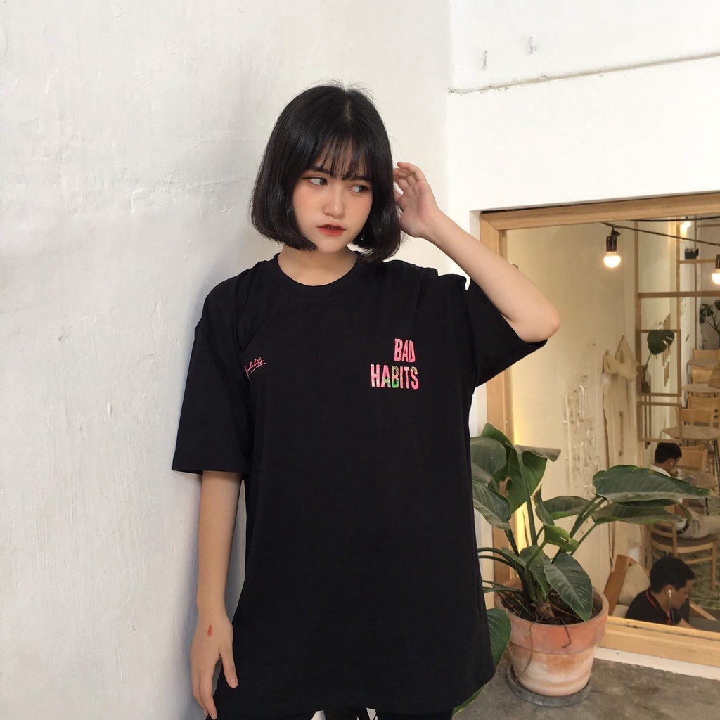 Áo thun tay lỡ TEEKO phông Unisex nam nữ Cotton oversize form rộng Habit Sick Fame