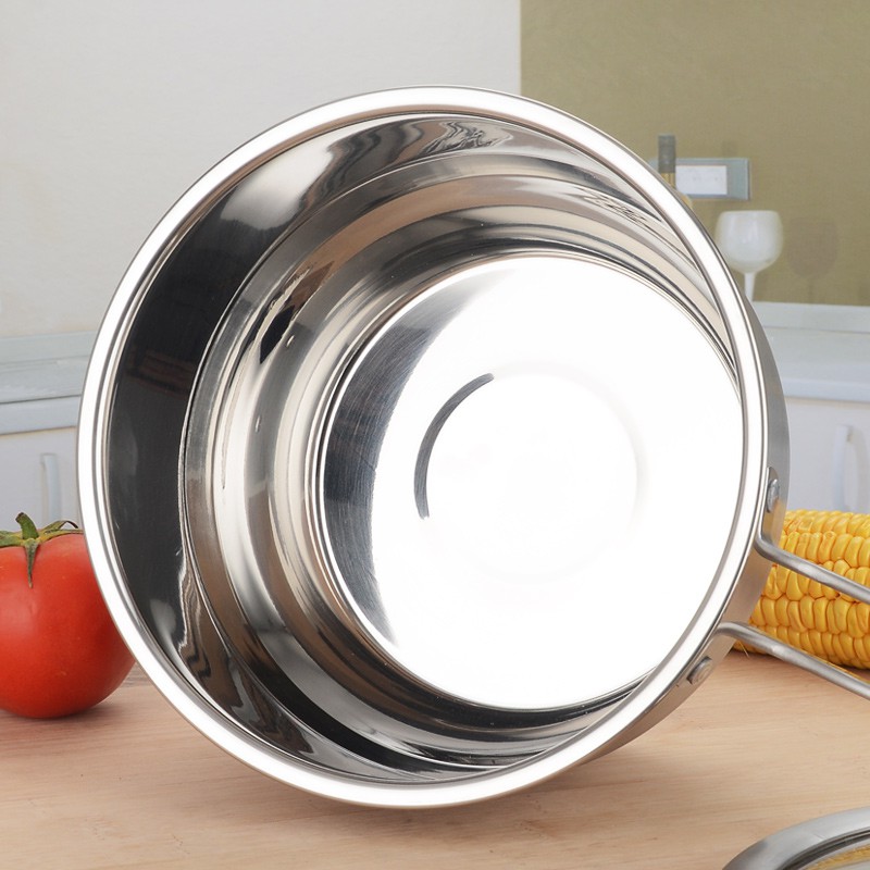 ❂❈Nồi ủ sữa inox 304 nguyên chất 18CM có tủ hấp, xửng hấp nhỏ, nấu súp nóng, mini nhỏ