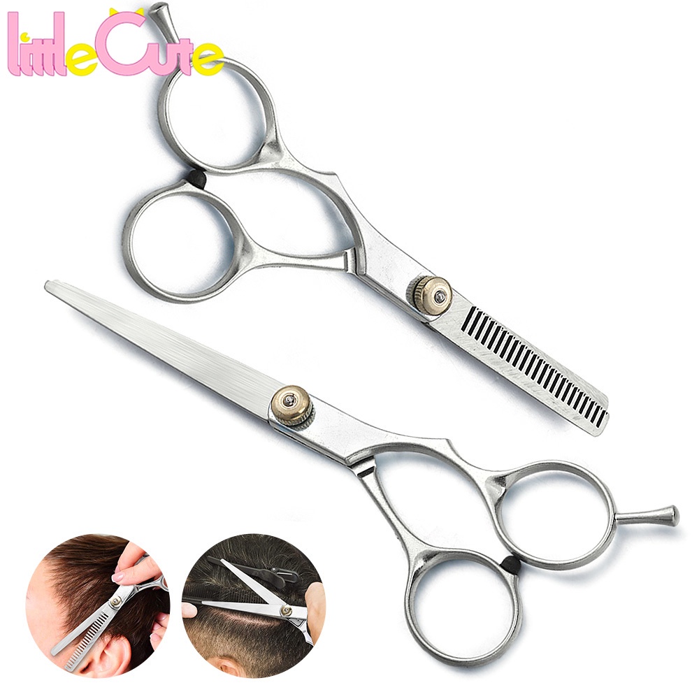 1 Kéo Cắt Tóc Tạo Kiểu Mỏng Bằng Thép Không Gỉ