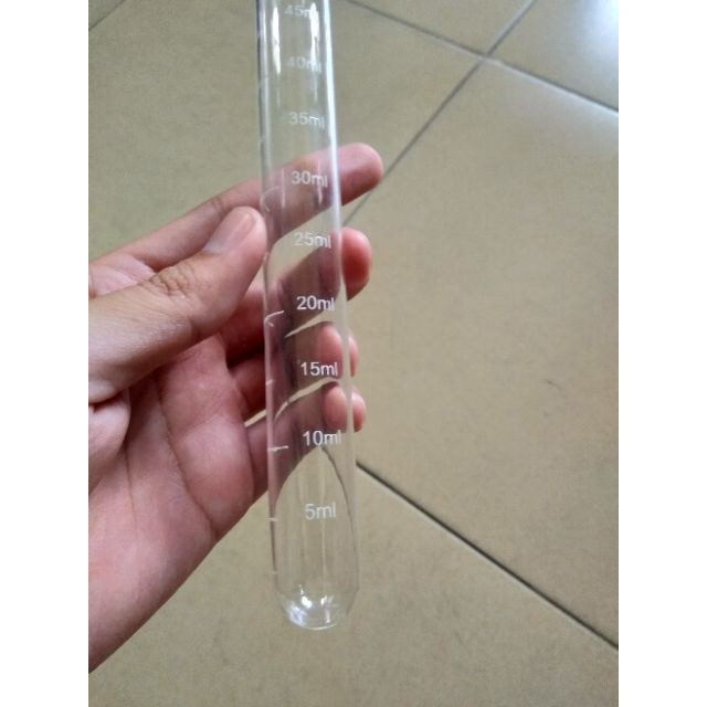 Ống nghiệm thủy tinh chia vạch cổ trơn 50ml
