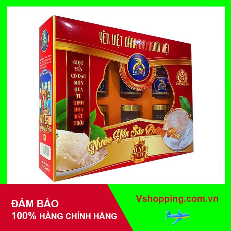 NP - combo 7 hộp nước yến sào Evernest tặng 7 gói cháo yến