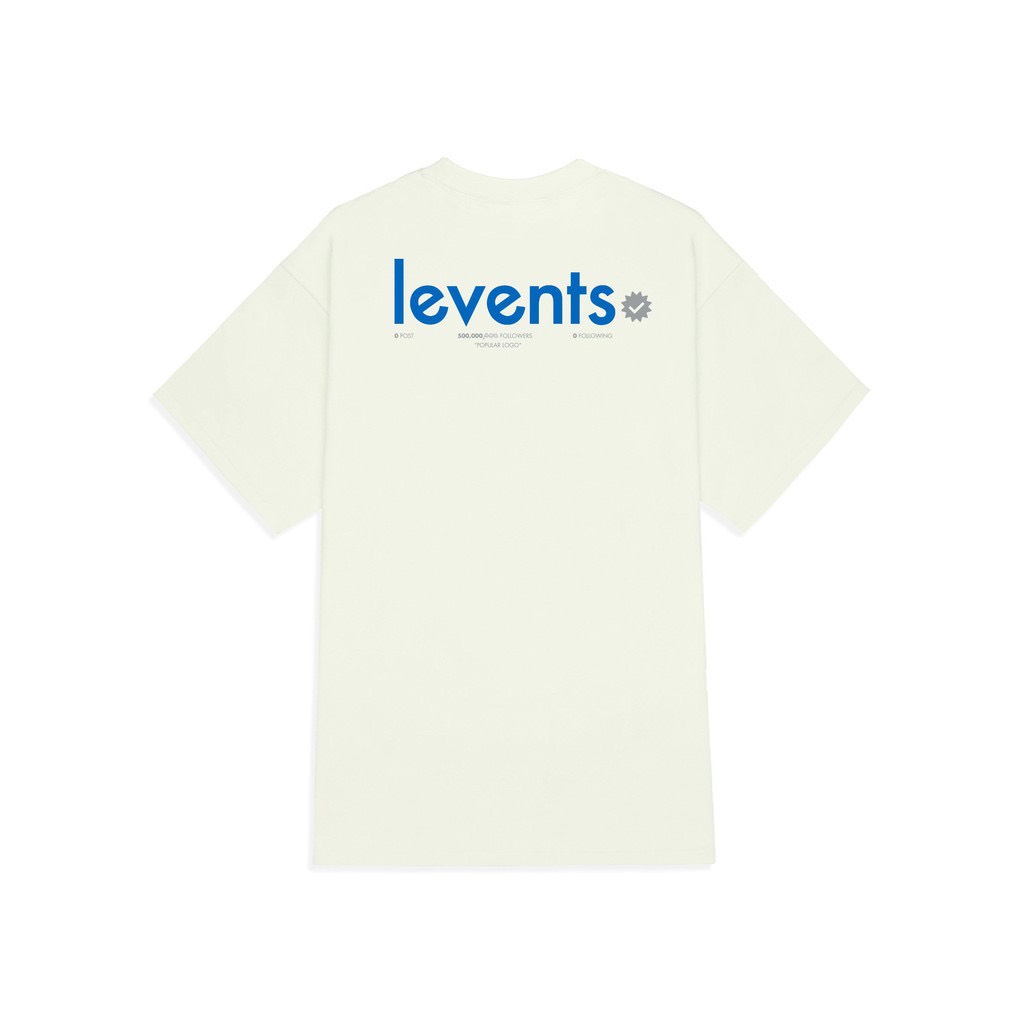 Áo thun LEVENTS Popular Logo/ Cream Blue tee local brand full tag unisex | BigBuy360 - bigbuy360.vn