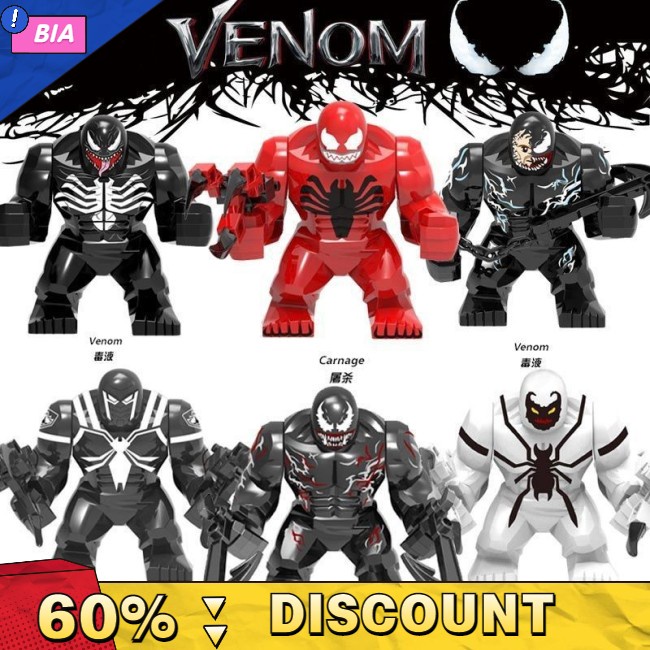 Lego Venom Carnage Riot Anti-Venom Marvel Super Heroes Big Size Avengers Building Blocks Figures Kids Toys