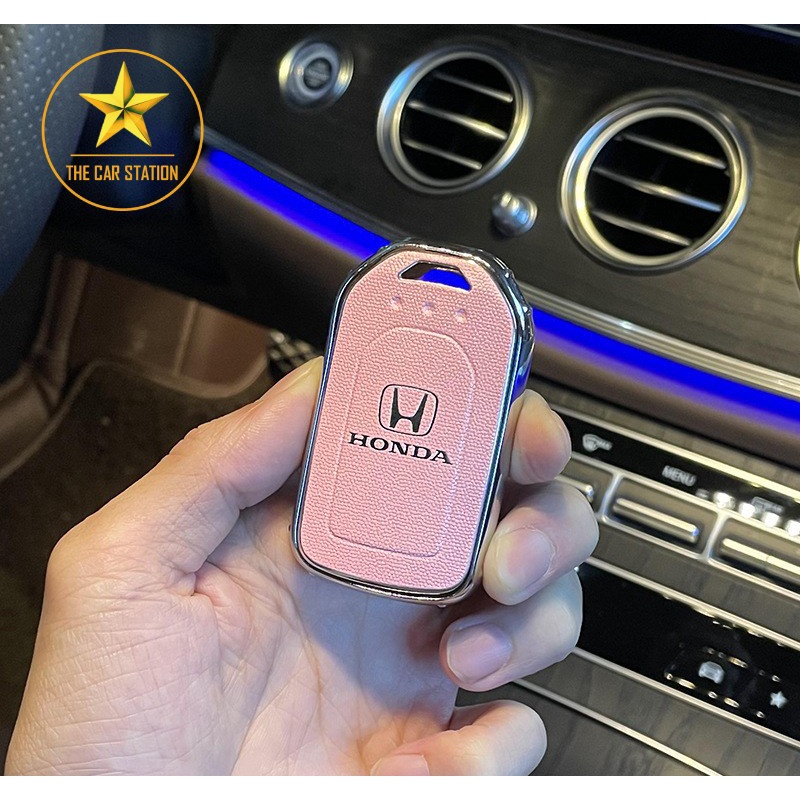 - Ốp đính đá bọc chìa khóa xe hơi ô tô Honda Civic City CRV HRV Brio Jazz - Bao da bọc chìa khóa đính đá - Mẫu 7