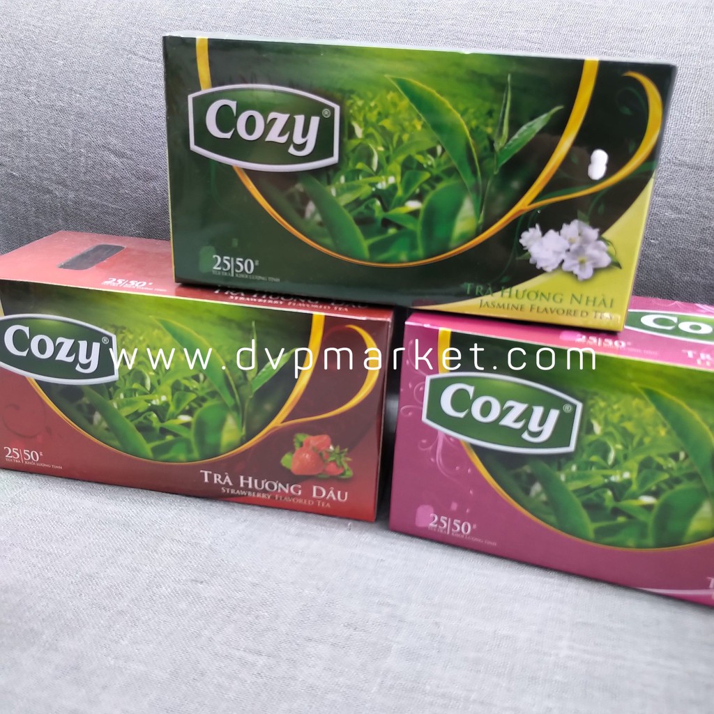 Trà Cozy túi lọc vị Đào, Nhài, Bạc hà, Vải