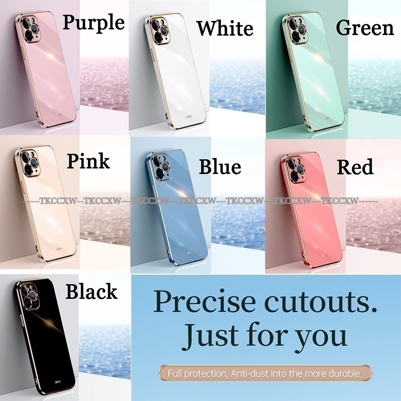 Ốp điện thoại silicon mềm siêu mỏng mạ viền vuông cao cấp cho Vivo Y70S Y51S Y73S Y53S Y72 IQoo Neo 3 5 U10 V9