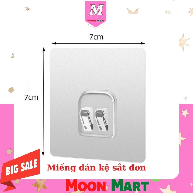 Miếng dán chịu lực 7*7cm, miếng dính dự phòng treo giá kệ sắt, hộp đựng đồ