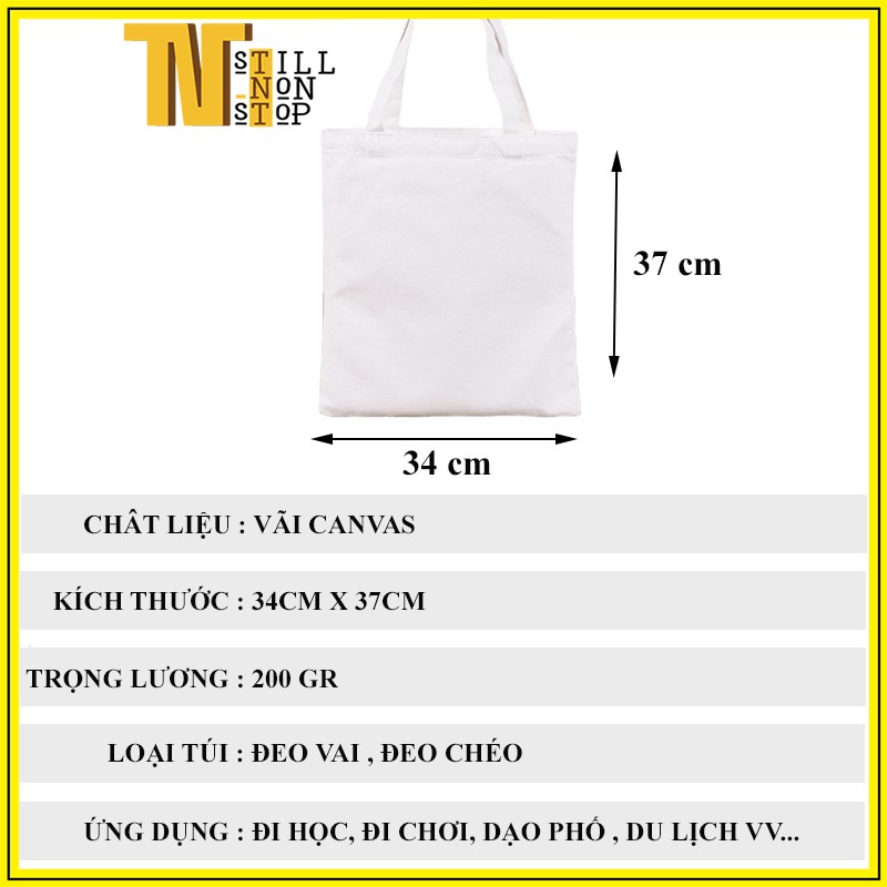 [CÓ KHÓA] Túi tote đeo vai đeo chéo túi  vải canvas (Trơn) giá rẻ đẹp đi học ULZZANG XUONGMAITNT T135