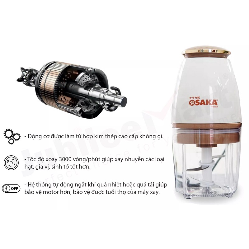 [HÀNG LOẠI 1] Máy xay sinh tố OSAKA dung tích 700ml, máy xay thịt cá đa năng công suất 350W