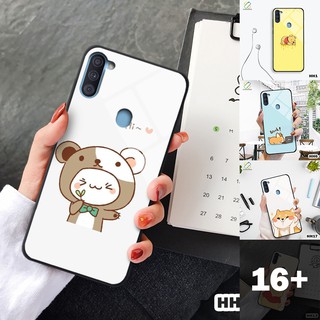 Ốp lưng SAMSUNG A11 kính cường lực hoạt hình cưng xỉu