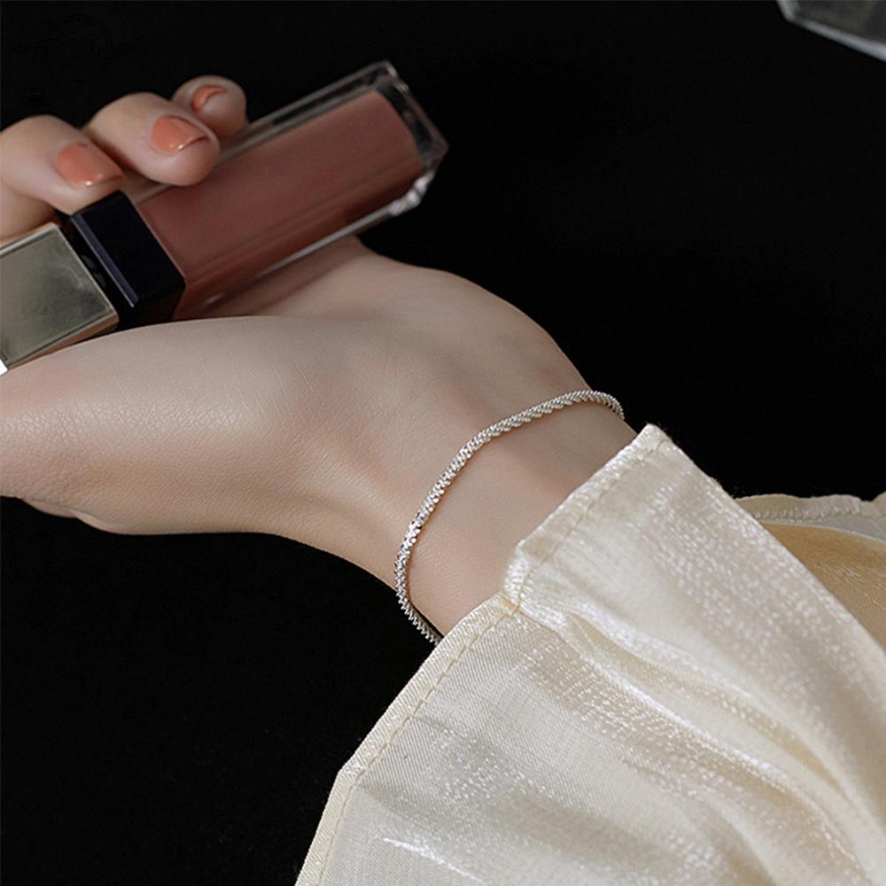 Vòng Tay Dây Xích Thiết Kế Đơn Giản Thanh Lịch Thời Trang Dự Tiệc Cưới Cho Nữ