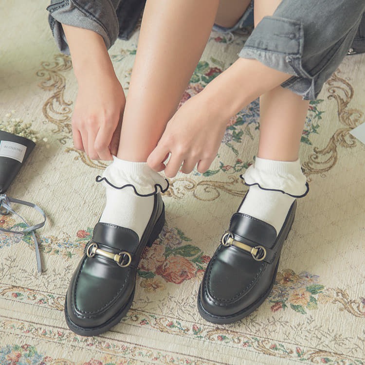 Tất nhún lolita cổ bèo vintage xuất Nhật