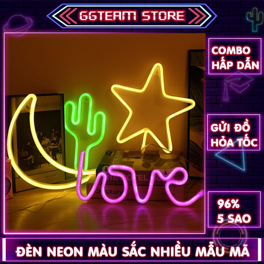 Đèn LED Neon Light long lanh, đèn trang trí nhiều hình ánh sáng đẹp - GGTeam