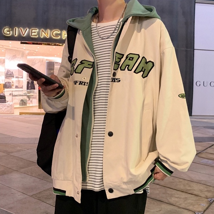Áo Khoác Hoodie Dáng Rộng Có Khóa Kéo Phong Cách Hàn Quốc Thời Trang Cho Nam Và Nữ