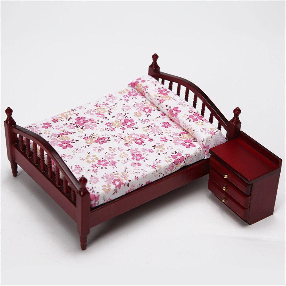 Giường Ngủ Mini Tỉ Lệ 1: 12 Trang Trí Nhà Búp Bê