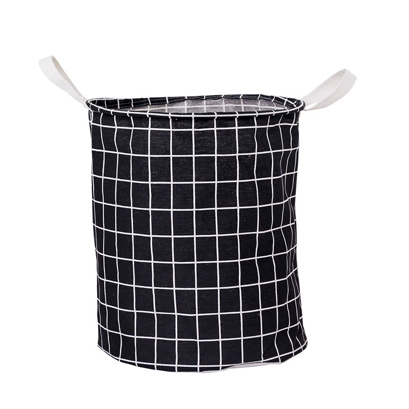 Giỏ đựng đồ dơ bằng vải lanh cotton chống nước có thể gấp gọn tiện dụng