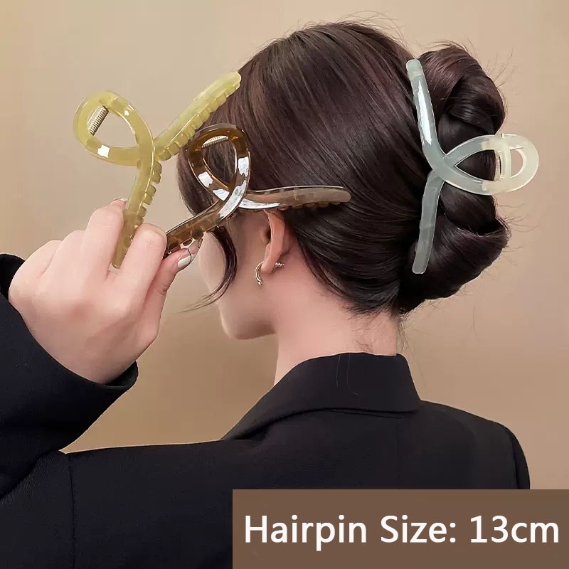 Kẹp Tóc Cỡ Lớn Thiết Kế Đơn Giản Thời Trang Hàn Quốc Xinh Xắn
