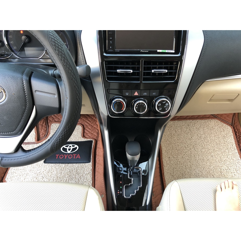 Thảm lót sàn 5D,6D da cao cấp cho xe Toyota Camry, Toyota Altis, Toyota Yaris chống nước, không mùi, phủ kín 90% sàn xe