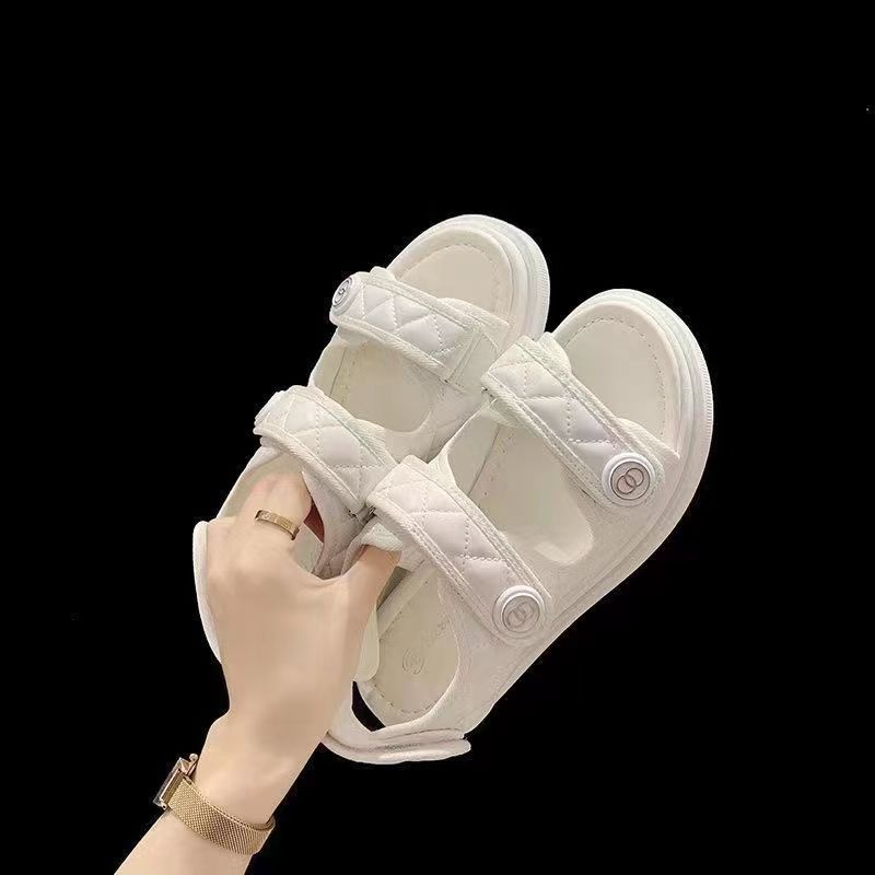 Giày Sandal Cao Gót 3cm Thoáng Khí Phong Cách Hàn Quốc Thời Trang Mùa Hè Mới 2022