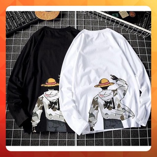 Áo thun thu đông tay dài họa tiết LUFFY - Unisex nam nữ đều mặc được