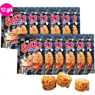 [Lốc 12] Mì Tôm Ăn Sống Vị Gà Cay Thái Lan - 38gr - SIÊU NGON - ĂN VẶT