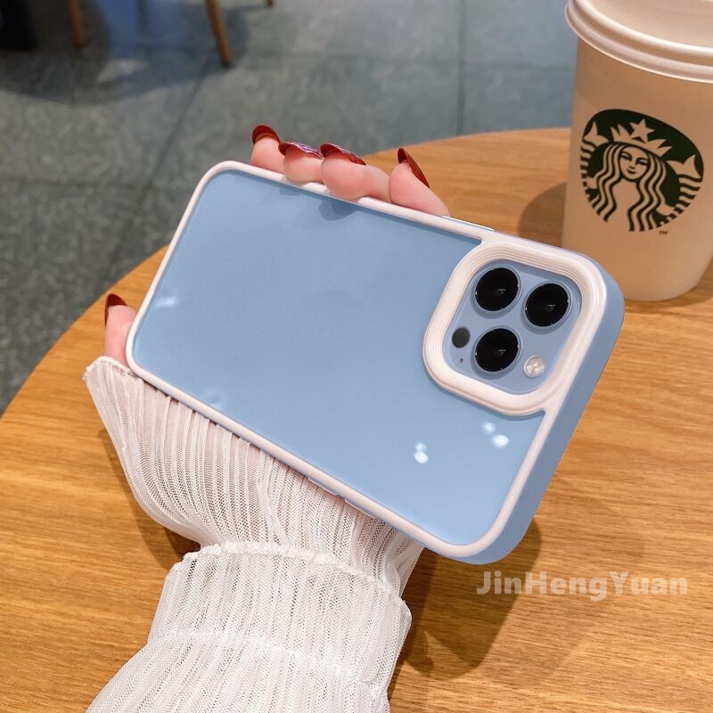 Ốp Điện Thoại Cứng Trong Suốt Mặt Nhám Chống Sốc Cho IPhone 13 Pro Max X XS XR Max 7 8 PLUS