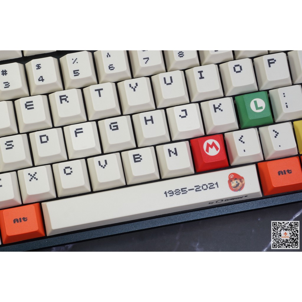 Keycap MARIO 2022 Full-box - 127 nút - CHERRY - PBT - Dyesub - cho bàn phím cơ (Filco, Leopold, IKBC, Edra, keychron)