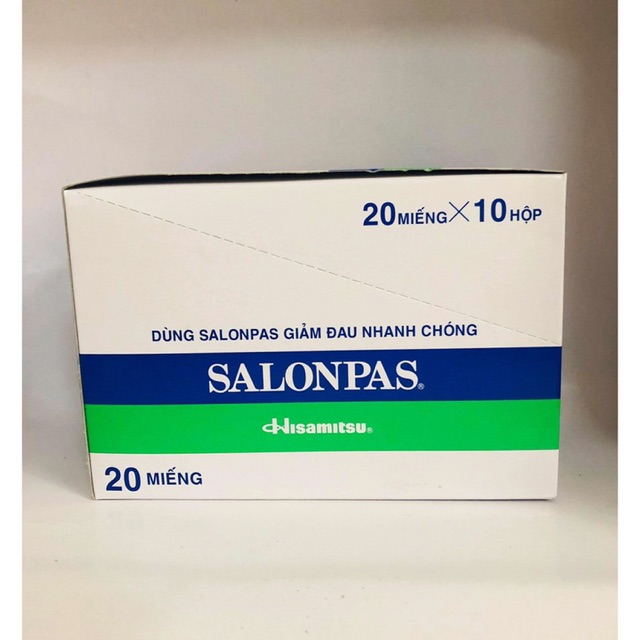 Hộp Salonpas (20 miếng x 10 hộp nhỏ)