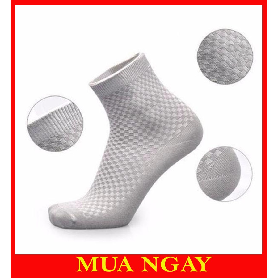Vớ nam cao cổ Amuada tất nam dày dặn sợi tre thông thoáng cao cấp CT7