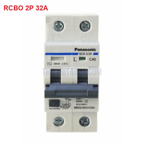 CB chống giật RCBO Panasonic 2P 20A-25A-32A-40A