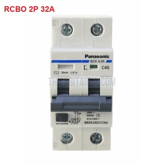  CB chống giật RCBO Panasonic 2P 6kA 06-16-20A-25A-32A-40A 