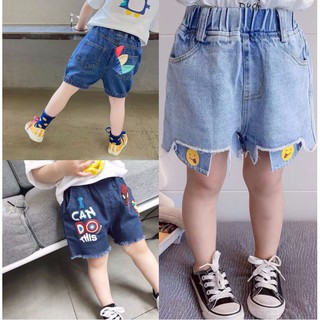 [SALE GIÁ XƯỞNG] [MADE IN VIETNAM] Quần Sóc Bò JEANS Bé Trai Bé Gái 💖Vải Mềm Mại 💖Thêu Hình Xinh Xắn