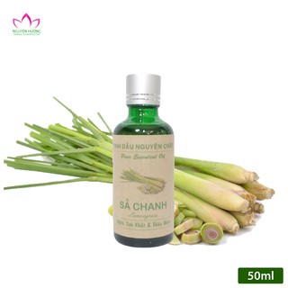 Chai 50ml Tinh Dầu Sả Chanh Nguyên Chất Xông Phòng Đuổi Muỗi [Có Kiểm Định]