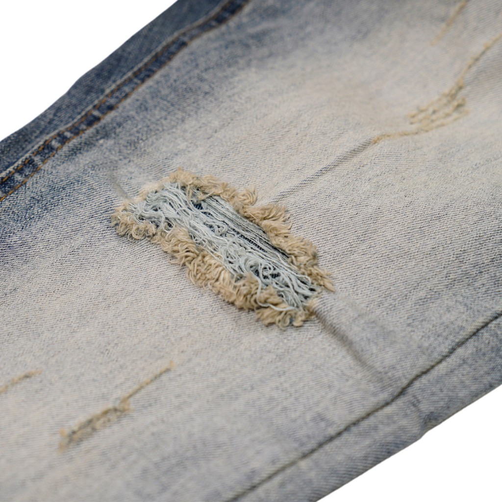 Quần jean nam zipper Quần jean nam rách gối Form Skinny Thesix Studio | BigBuy360 - bigbuy360.vn