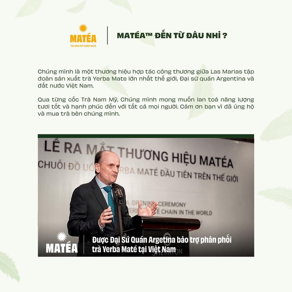 Trà Yerba Mate Vị Chanh Leo 500gr TARAGUI Maracuyá và Cốc Gourd kèm ống hút Bombilla