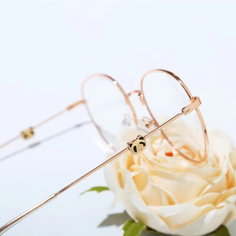 Mắt Kính Chống Bức Xạ Hình Gấu Trúc Phong Cách Cổ Điển