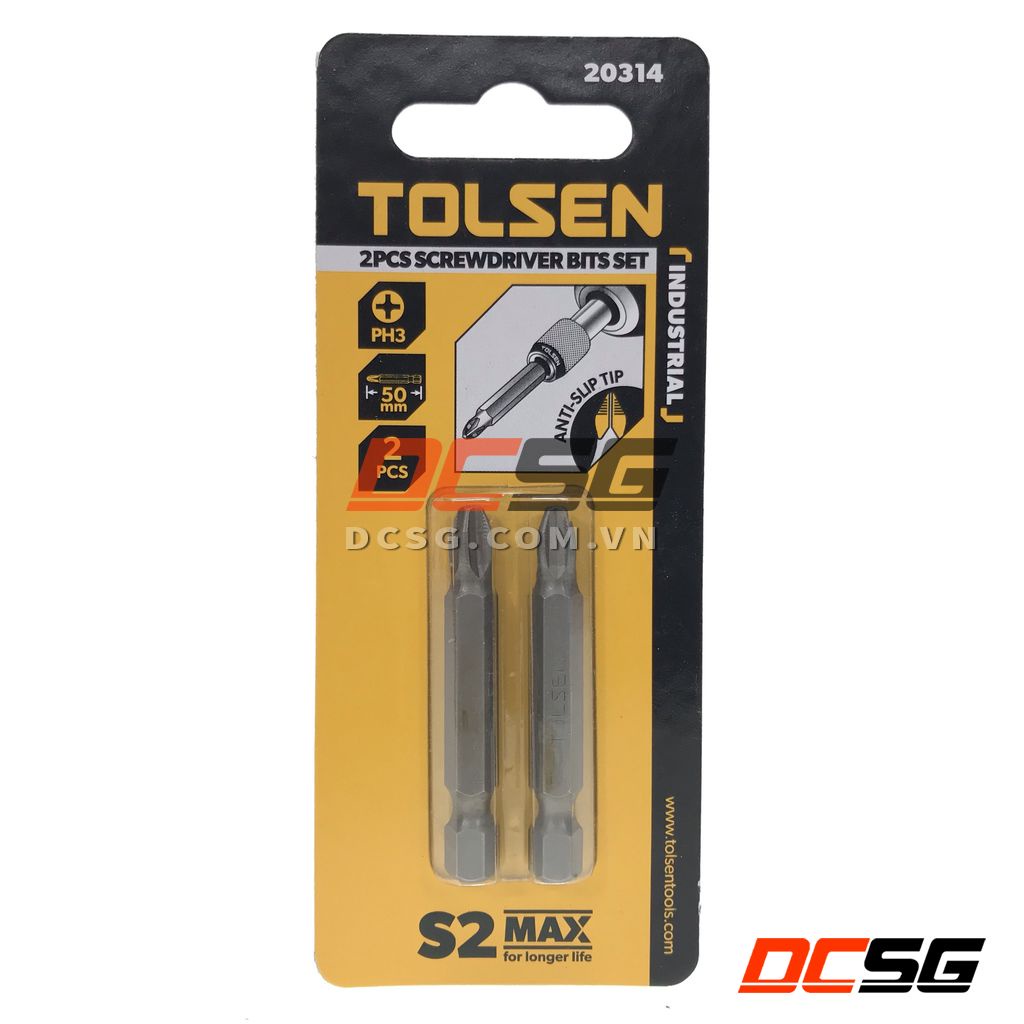 Bộ 02 mũi vít Ph1-Ph2-Ph3 x 50mm Tolsen (Chọn phân loại) | DCSG