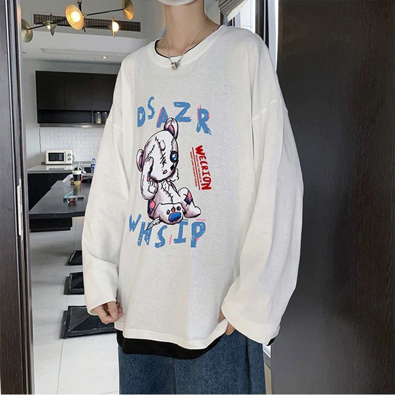 Áo Thun Nam Dài Tay Unisex TD25 DSAZR WHSIP Form Rộng Oversize &lt;75kg Chất Cotton Dày Mềm- AQ STORE