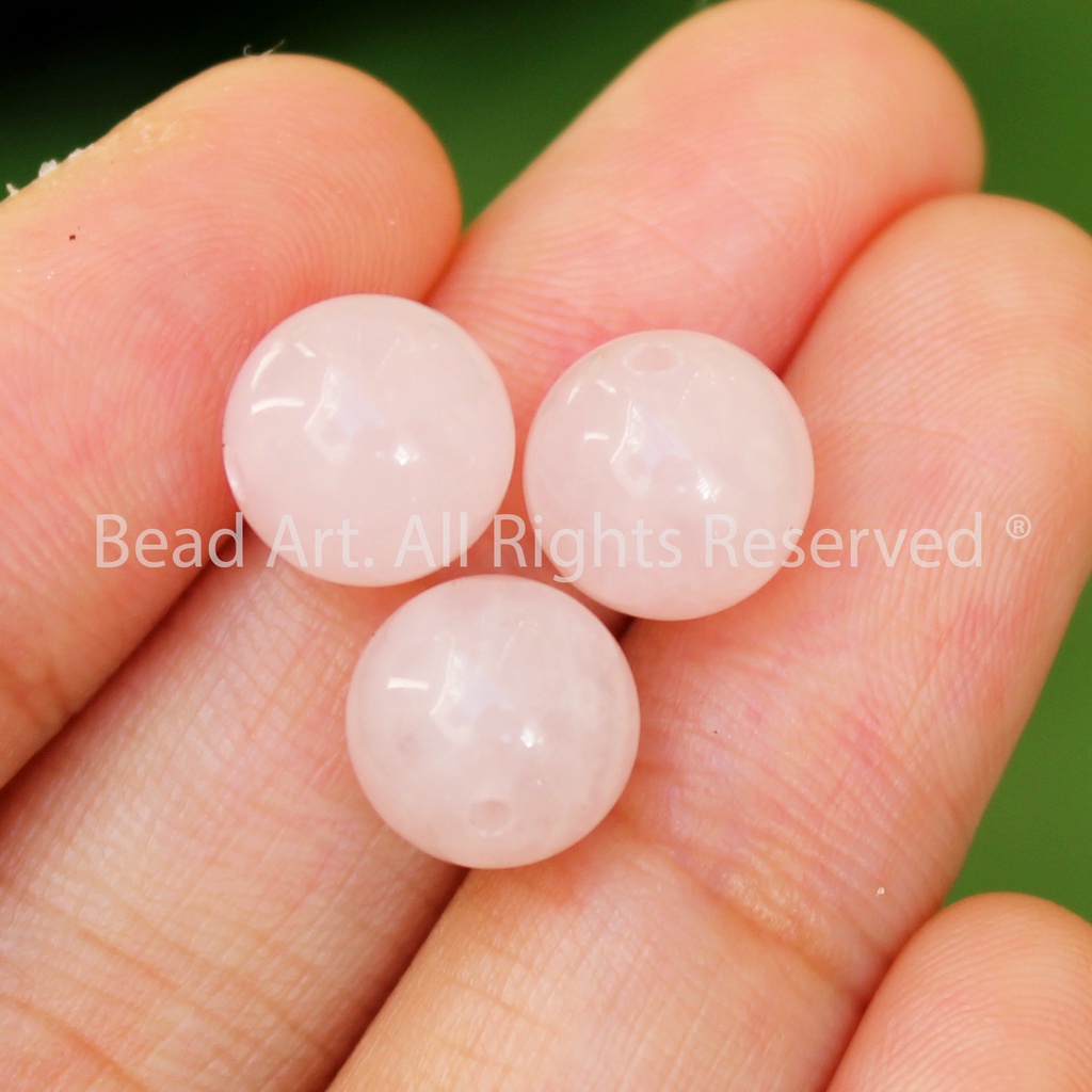 8MM T. Anh Màu Hồng Phấn, Hoả, Thổ, Phối Vòng Tay Phong Thuỷ, Chuỗi Hạt S50 - Bead Art