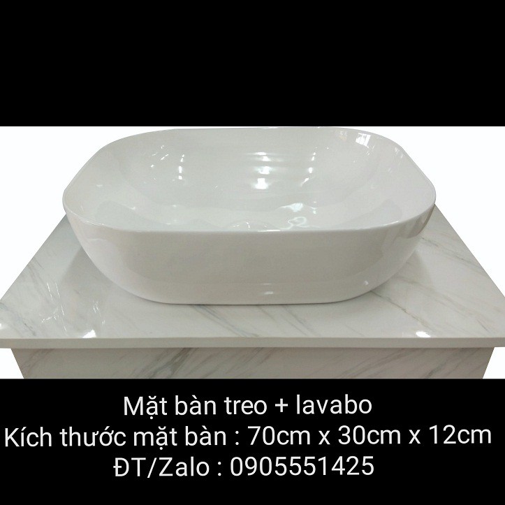 BỘ Lavabo sứ kèm Mặt bàn treo lavabo