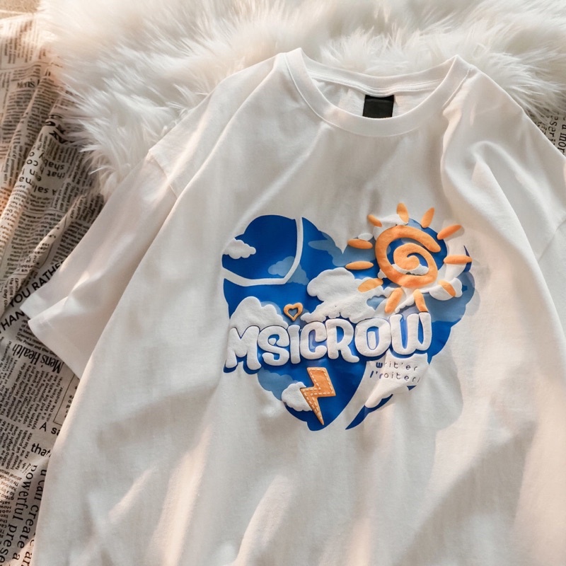 Áo Phong Phom Dấu Quần Chất Liệu Thun Cotton Chi Tiết Được Thêu/In Nổi Xịn Xò Trái Tim