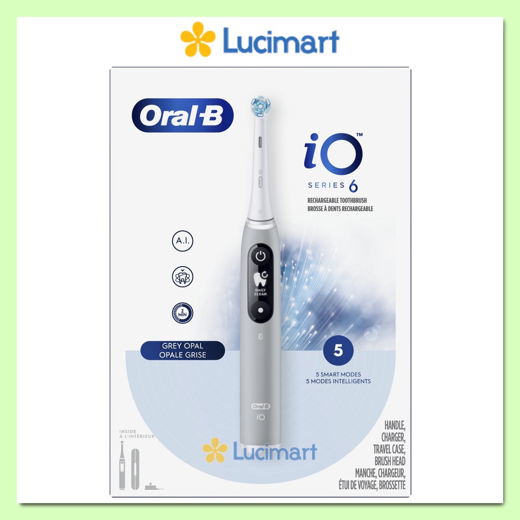 Bàn chải điện Oral-B iO Series 6 Rechargeable Toothbrush, Black [Hàng Đức]